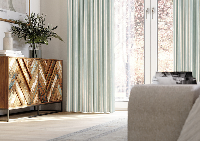 Vintage Stripe, Aqua - Made to Measure Curtains - Image 5